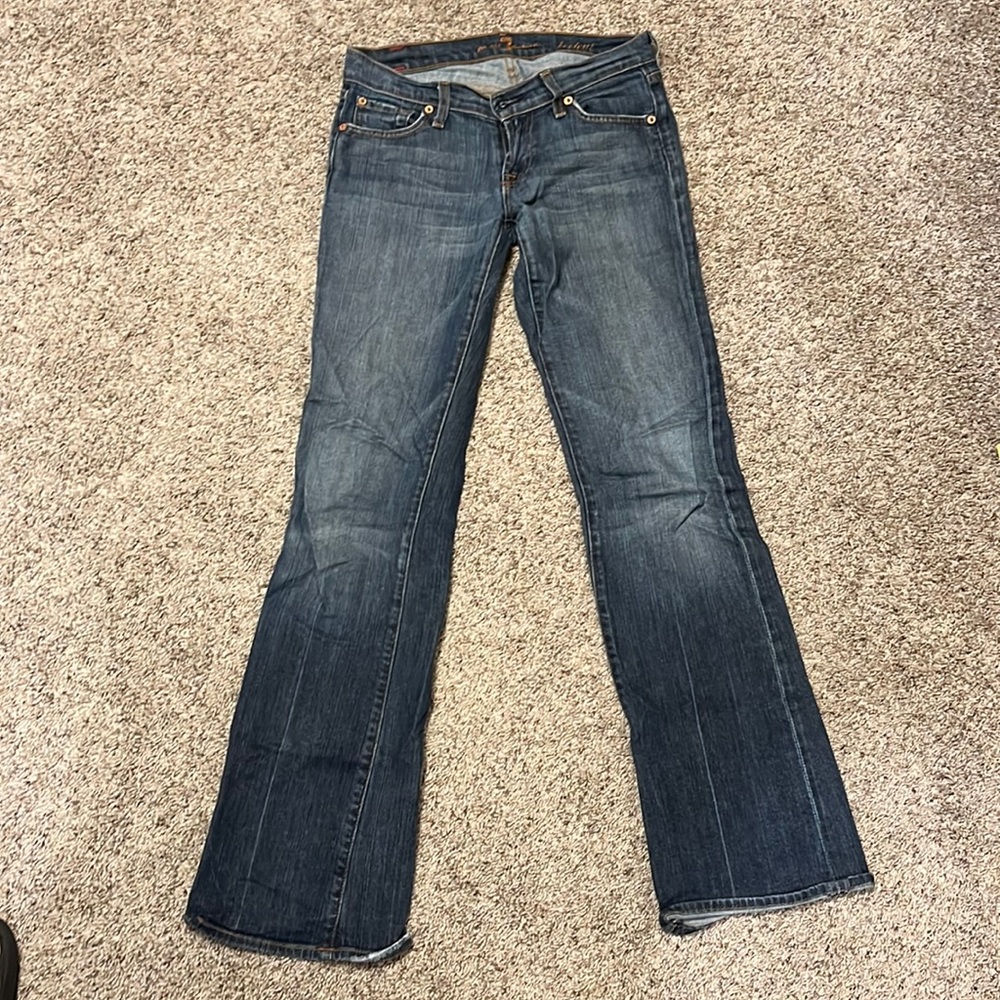 7 for all mankind, mid rise bootcut jeans, size 26